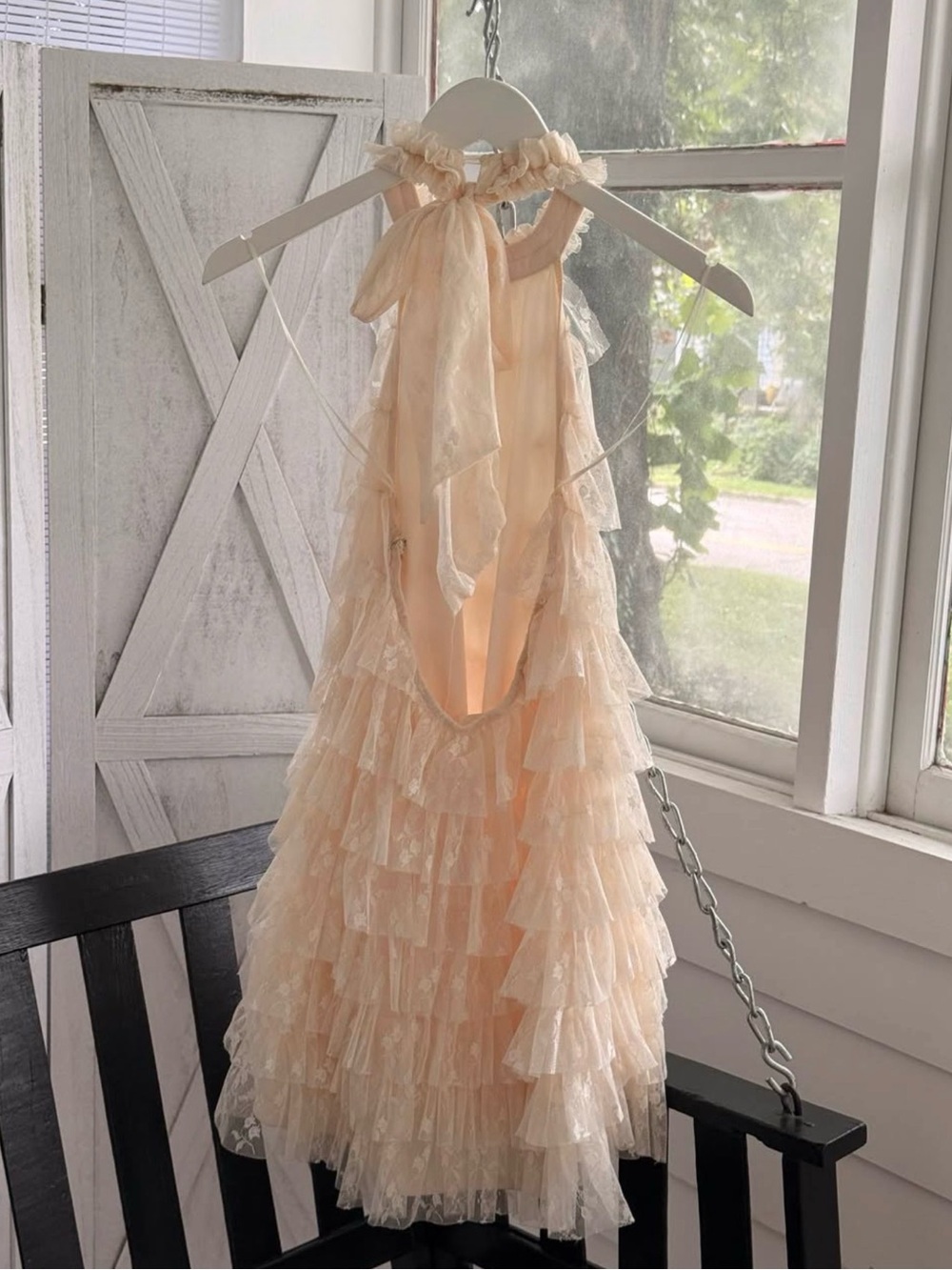 Mable Ruffled Tulle Halter Dress - Picture 2 of 4